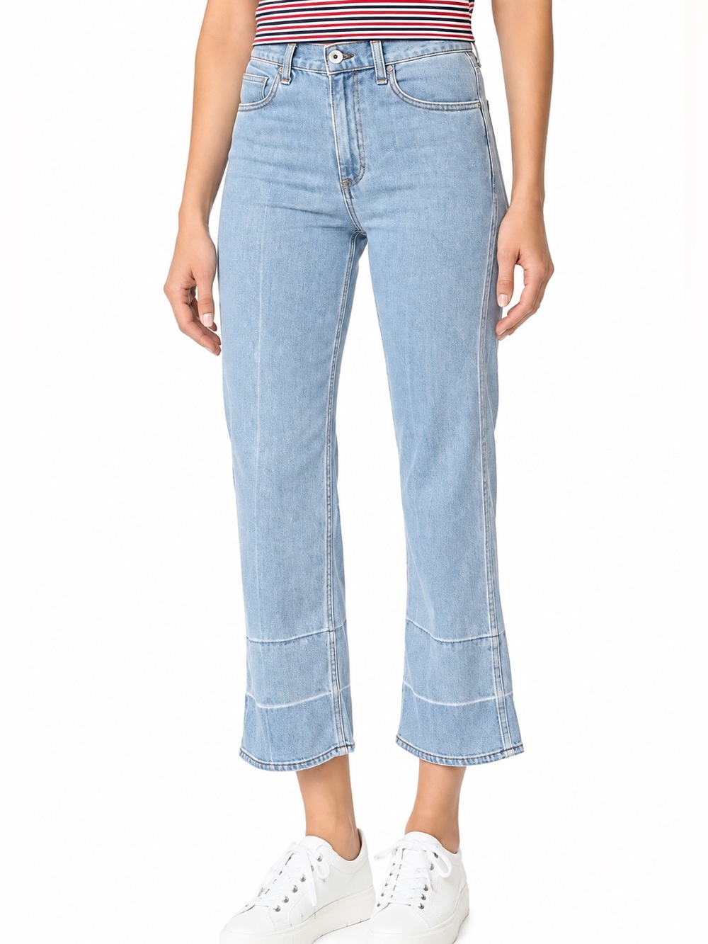 Rag & Bone Lou High Rise Cropped Flare Jeans 27 Tivoli